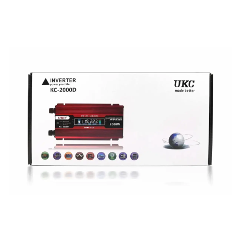 Інвертор UKC AC/DC KC-2000D 2000W, 12/220В new