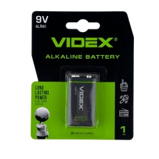 Батарейка крона Videx Alkaline 6LR61 лужна