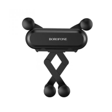 Тримач для гаджетів на дефлектор Borofone BH19 Eddie пластик чорний