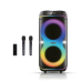 Колонка портативна з 2 мікрофонами та пультом ZXX 8085 Bluetooth LED FM чорний Колонка портативна з 2 мікрофонами та пультом ZXX 8085 Bluetooth LED FM чорний