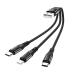 Кабель 3в1 USB/Apple Lightning+Type-C+microUSB 0.25 м Hoco X47 чорний Кабель 3в1 USB/Apple Lightning+Type-C+microUSB 0.25 м Hoco X47 чорний