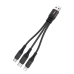 Кабель 3в1 USB/Apple Lightning+Type-C+microUSB 0.25 м Hoco X47 чорний Кабель 3в1 USB/Apple Lightning+Type-C+microUSB 0.25 м Hoco X47 чорний