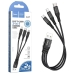 Кабель 3в1 USB/Apple Lightning+Type-C+microUSB 0.25 м Hoco X47 чорний Кабель 3в1 USB/Apple Lightning+Type-C+microUSB 0.25 м Hoco X47 чорний