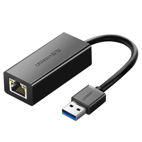 Перехідник USB М/RJ-45 F 10 см UGREEN CR111 Gigabit Ethernet Adapter чорний