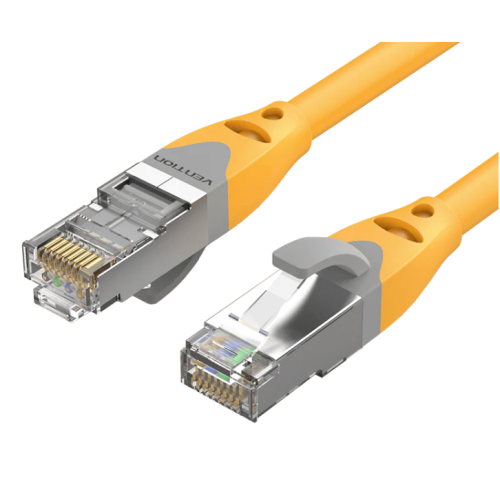 Кабель мережевий RJ-45/RJ-45 1.5 м Vention Cat.6A SFTP жовтий new
