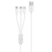 Кабель 3в1 USB/Apple Lightning+Type-C+microUSB 1 м WUW X179 2 A білий Кабель 3в1 USB/Apple Lightning+Type-C+microUSB 1 м WUW X179 2 A білий