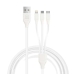 Кабель 3в1 USB/Apple Lightning+Type-C+microUSB 1 м WUW X179 2 A білий Кабель 3в1 USB/Apple Lightning+Type-C+microUSB 1 м WUW X179 2 A білий