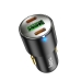 Автомобільний зарядний пристрій 2xType-C+USB HOCO NZ6 45 W чорний