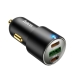 Автомобільний зарядний пристрій 2xType-C+USB HOCO NZ6 45 W чорний