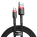 Кабель USB/Type-C 0.5 м Baseus Cafule 3 А чорний з червоним Кабель USB/Type-C 0.5 м Baseus Cafule 3 А чорний з червоним
