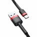 Кабель USB/Type-C 0.5 м Baseus Cafule 3 А чорний з червоним Кабель USB/Type-C 0.5 м Baseus Cafule 3 А чорний з червоним