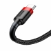 Кабель USB/Type-C 0.5 м Baseus Cafule 3 А чорний з червоним Кабель USB/Type-C 0.5 м Baseus Cafule 3 А чорний з червоним