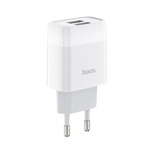 Зарядний блок живлення 2xUSB HOCO C73A Glorious 12 W 5 V 2.4 A білий