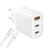 Зарядний пристрій з кабелем 2хType-C+USB/Apple Lightning 1 м XO L117 45 W білий Зарядний пристрій з кабелем 2хType-C+USB/Apple Lightning 1 м XO L117 45 W білий