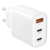Зарядний пристрій з кабелем 2хType-C+USB/Apple Lightning 1 м XO L117 45 W білий Зарядний пристрій з кабелем 2хType-C+USB/Apple Lightning 1 м XO L117 45 W білий