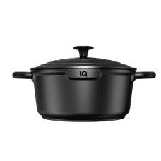 Каструля мармурове покриття IQ 2049-28 Be Simple з кришкою 6.4 л чорний