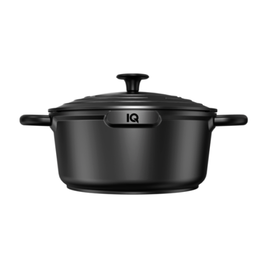 Каструля мармурове покриття IQ 2049-28 Be Simple з кришкою 6.4 л чорний
