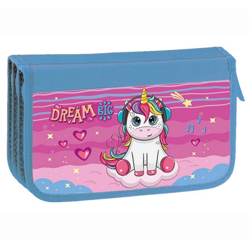 / Пенал потрійний картон KIDIS, серія Unicorn Dreams