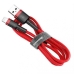 Кабель USB/Type-C 1 м Baseus Cafule 3 А червоний Кабель USB/Type-C 1 м Baseus Cafule 3 А червоний