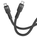 Кабель Type-C/Type-C 1.2 м HOCO U110 3 A чорний з сірим Кабель Type-C/Type-C 1.2 м HOCO U110 3 A чорний з сірим