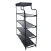 Полиця для взуття Shoe Rack 08-02 відкрита 60 х 18.5 х 78.5 см метал чорний