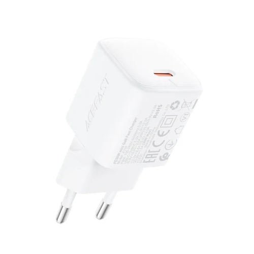 Зарядний блок живлення Type-C ACEFAST A118 mini GaN 30 W 5 V 3 A білий