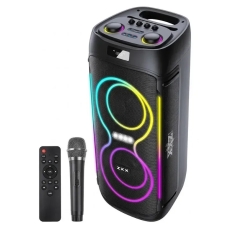 Колонка портативна з мікрофоном та пультом ZXX 5509 Bluetooth LED чорний