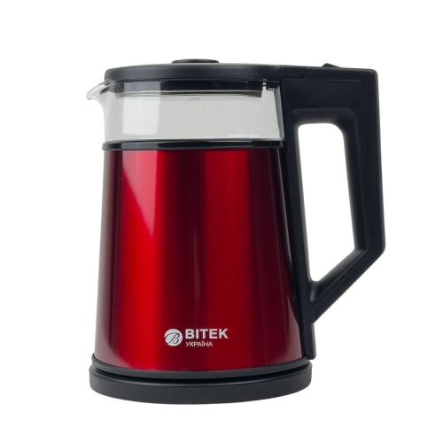Електрочайник BITEK BT-7815 нержавіюча сталь 1.8 л червоний