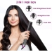 Плойка випрямляч волосся Hair Straightener 3в1 керамічне покриття 60 Вт чорний з рожевим Плойка випрямляч волосся Hair Straightener 3в1 керамічне покриття 60 Вт чорний з рожевим