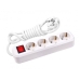 / Мережевий фільтр-подовжувач XH-04 4 розетки, 5м, із заземленням, білий / Мережевий фільтр-подовжувач XH-04 4 розетки, 5м, із заземленням, білий
