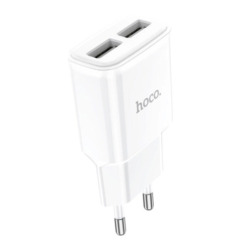 Зарядний блок живлення 2хUSB HOCO C88A Star 5 V 2.4 A білий