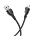 Кабель USB/Apple Lightning 1 м BOROFONE BX51 2.4 А чорний Кабель USB/Apple Lightning 1 м BOROFONE BX51 2.4 А чорний