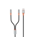 Перехідник 2в1 Type-C M/2х3.5 мм AUX F 1.2 м XO NB-R269B чорний зі сріблястим Перехідник 2в1 Type-C M/2х3.5 мм AUX F 1.2 м XO NB-R269B чорний зі сріблястим