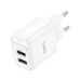 Зарядний блок живлення 2xUSB HOCO C141A Smart 5 V 2.1 A білий