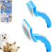 Щітка-пуходерка для вичісування шерсті для котів та собак Pet Zoom Self Cleaning 28613-43 блакитний Щітка-пуходерка для вичісування шерсті для котів та собак Pet Zoom Self Cleaning 28613-43 блакитний