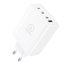 Зарядний блок живлення 3хType-C+USB WUW C158 100 W 20 V 5 A білий