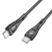 Кабель Type-C/Type-C 1 м BOROFONE BX98 Superior 60 Вт 3 А чорний Кабель Type-C/Type-C 1 м BOROFONE BX98 Superior 60 Вт 3 А чорний