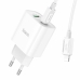 Зарядний пристрій з кабелем Type-C+USB/Apple Lightning 1 м HOCO C80A Plus Rapido 20 W 5 V білий