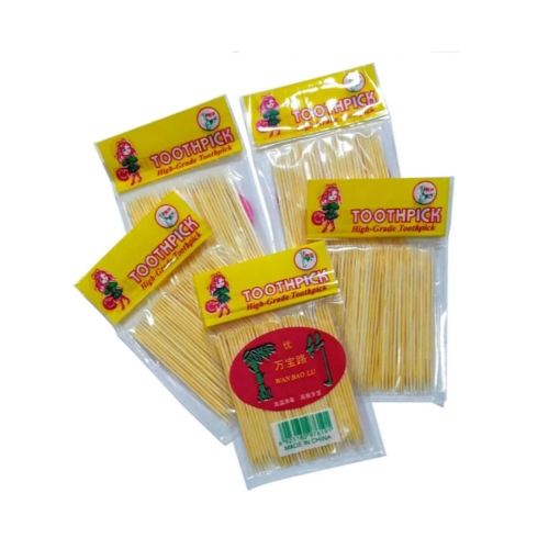 / Зубочистки Toothpick делюкс, бамбукові, тонкі, 65мм, 10шт.
