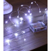 / Світлодіодна гірлянда-нитка прозорий дріт Magic Lights на батарейках 50 LED 5 м білий / Світлодіодна гірлянда-нитка прозорий дріт Magic Lights на батарейках 50 LED 5 м білий