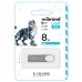 Флеш пам'ять USB 8 GB Wibrand Irbis USB 2.0 сріблястий Флеш пам'ять USB 8 GB Wibrand Irbis USB 2.0 сріблястий