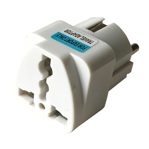 Мережевий перехідник US-EU Travel Adaptor білий