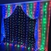 / Світлодіодна гірлянда завіса-водоспад прозорий дріт 2.5 м х 2.5 м Euro Led 320 LED 8 режимів мульти