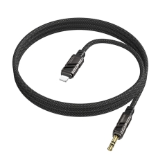 Аудiокабель Apple Lightning/3.5 мм AUX 1 м BOROFONE BL22 Dignity чорний