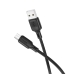 Кабель USB/micro-USB 3 м BOROFONE BX113 Lenny 2.4 A чорний