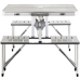 Стіл складаний для пікніка Aluminum Picnic Table 85 х 67 см 4 стільці сірий