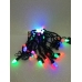 / Світлодіодна гірлянда-нитка чорний дріт 40 LED Xmas свічка 4 м мульти