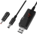 Кабель для роутера USB/DC connector 1 м 9 V/12 V чорний