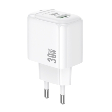 Зарядний блок живлення USB+Type-C BOROFONE BAS45A Potential 30 W 12 V 2.5 A білий
