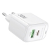 Зарядний блок живлення USB+Type-C BOROFONE BAS45A Potential 30 W 12 V 2.5 A білий